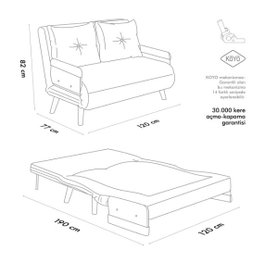 Atelier Del Sofa Cosmo Sofá-Cama de 2 Plazas - Teddy White